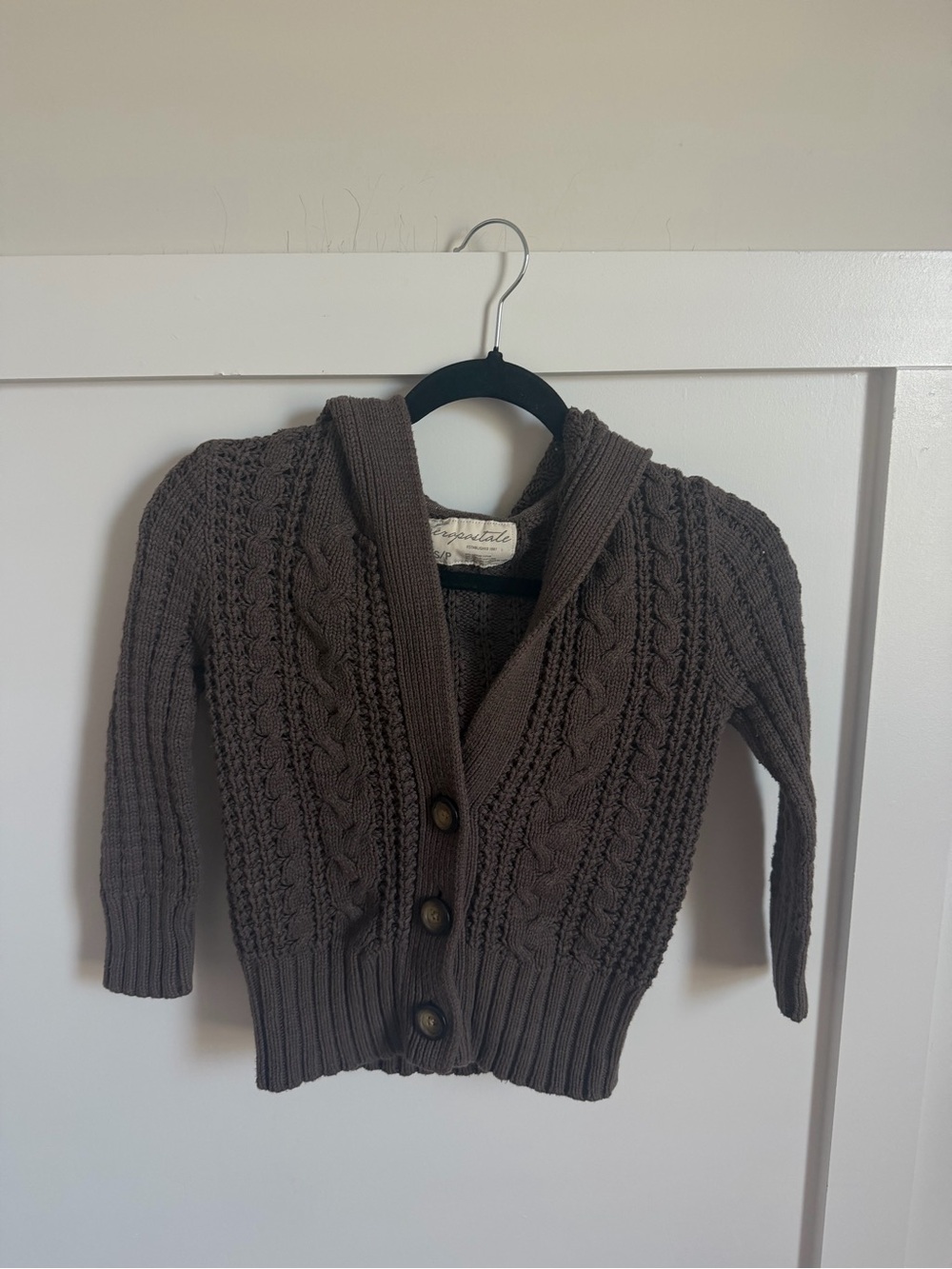 Vintage Aéropostale Brown Cable Knit Sweater